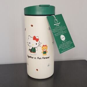 Starbucks Hello Kitty Tumbler 12 oz Cream Green Limited Edition Cup Collectible